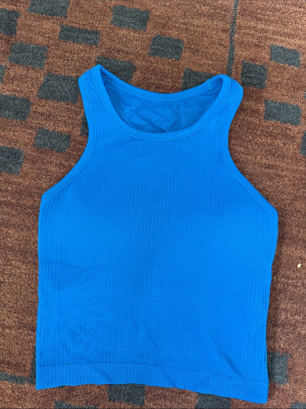 Bright Blue Ribbed Tank Top